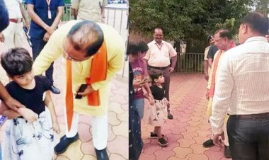 CM विष्णुदेव साय ने बाल मनुहार के साथ आत्मीय पल को किया साझा