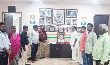 राजीव भवन में याद किए गए पूर्व प्रधानमंत्री राजीव गांधी