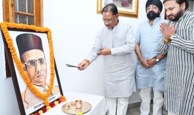 स्वातंत्र्य वीर सावरकर की जयंती, मुख्यमंत्री ने अर्पित किए श्रद्धासुमन