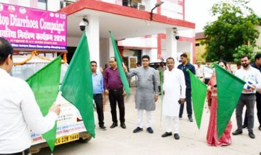 मंत्री टंकराम वर्मा ने डायरिया नियंत्रण रथ को हरी झंडी दिखाकर किया रवाना
