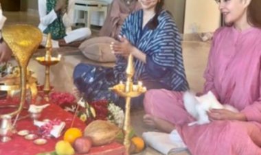 जैकलीन फर्नांडीज, अनुषा दांडेकर ने की रुद्राभिषेक पूजा