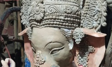 मुरली नगर के राजा दगड़ूसेठ का आज होगा आगमन:मुंबई के कलाकारों ने 25 दिनों में तैयार की 11 फीट ऊंची प्रतिमा