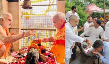 छिमछिमा हनुमान मंदिर पैदल यात्रा कर दर्शन के लिए पहुंचे मंत्री रावत