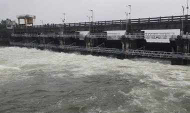 तेज बारिश, तिघरा बांध के सात गेट खोले:लगातार बारिश से बुधवार को 8वीं तक छुट्‌टी, 10वीं और 12वीं की परीक्षा स्थगित