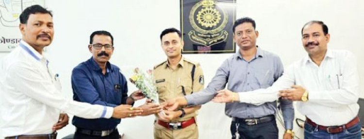 नए एएसपी का पूर्व सैनिक सेवा परिषद ने किया स्वागत