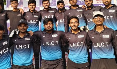 राधारमण आरजीपीवी नोडल क्रिकेट टूर्नामेंट:आरजीआई और एलएनसीटी ने दर्ज की शानदार जीत