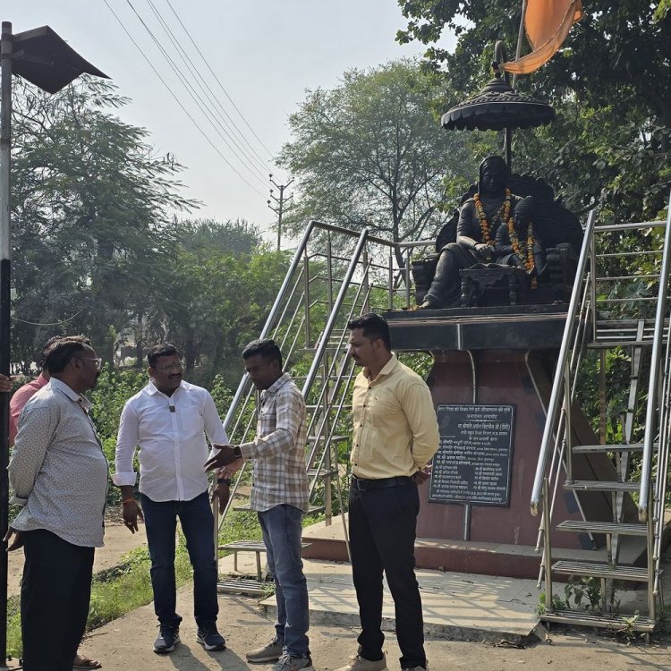 मराठा समाज ने जीजा माता चौराहे के सौंदर्यीकरण की मांग:नगर निगम आयुक्त बोले- सौंदर्यीकरण के हो चुके हैं टेंडर, जल्द शुरू होगा काम