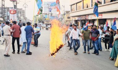 कांग्रेसियों ने किया ईडी का पुतला दहन