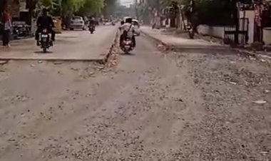 जबलपुर नगर निगम में फंड की कमी:लेबर चौक से खान ब्यूरो की सड़क अधूरी, ठेकेदार ने बिल का भुगतान नहीं होने पर काम रोका